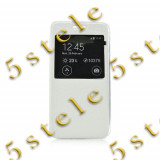Husa Flip Carte S-View Etui LG Leon H320 Alb, Alt model telefon LG, Cu clapeta