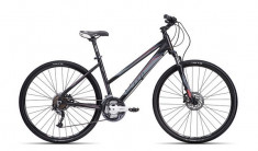 Bicicleta dama CTM Viva, 2016, cadru 18&amp;quot;, negru mat / rosu MLB037.63 foto