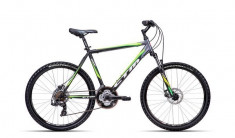 Bicicleta MTB CTM Rebel 2.0, 2016, cadru 20&amp;quot;, negru mat / verde MLB036.45 foto