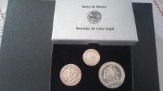 Serie monede argint 999 mexic 1992 guerrero aguila foto