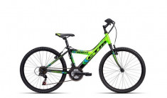 Bicicleta copii CTM Willy 1.0, 2016, cadru 14&amp;quot;, negru / verde MLB038.57 foto