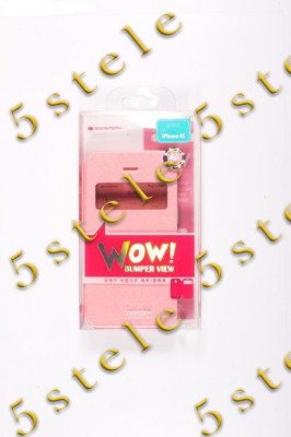 Husa Mercury WOW Bumper Apple iPhone 4/4S Pink Blister foto