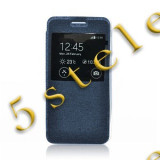 Husa Flip Carte S-View Etui HTC Desire 620 Blue, Albastru, HTC Desire 610, Cu clapeta