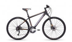 Bicicleta dama CTM Elite 2.0, 2016, cadru 17&amp;quot;, negru mat / portocaliu MLB037.65 foto