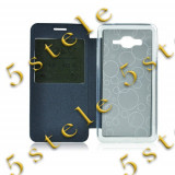 Husa Flip Carte S-View Etui Apple Iphone 4/4S Albastru, Cu clapeta