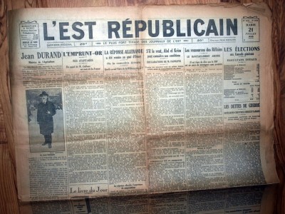 ZIAR VECHI FRANCEZ - L EST REPUBLICAN - 21 IULIE 1925 foto