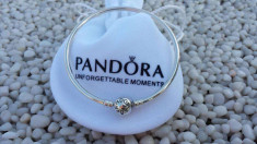 Bratara PANDORA MOMENTS fixa argint S925 ALE+2 charm swarovski cadou PRET REDUS foto