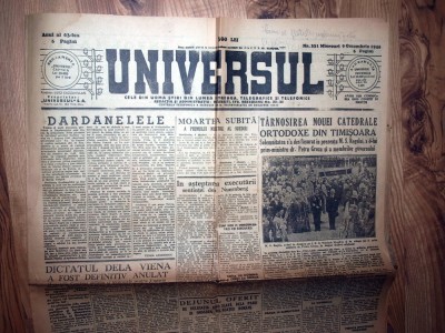 ZIAR VECHI - UNIVERSUL - 9 OCTOMBRIE 1946 foto