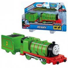 Trenulet locomotiva motorizata Henry cu vagon - Thomas&amp;amp;Friends Track Master foto