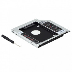 9mm SATA - SATA 2nd HDD HD Hard Drive Caddy for Universal CD DVD-ROM foto