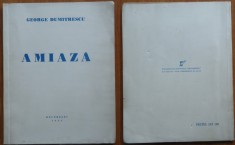 George Dumitrescu, Amiaza; Versuri, 1942, editia 1 cu autograf pe o pagina