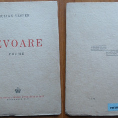 Iulian Vesper , Izvoare , Poeme , 1942 , prima editie