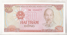 bnk bn Vietnam 200 won 1987 unc foto