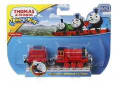 Trenulet locomotiva metalica Mike cu vagon - Thomas&amp;amp;Friends Take N Play foto