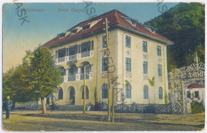 1913 - CALIMANESTI, Valcea, Hotel Carpati - old postcard - unused