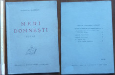 Teodor Al. Munteanu , Meri domnesti ; Poeme , 1940 , editia 1 cu autograf foto