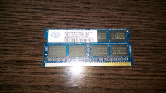 Placuta memorie laptop DDR3 Nanya 2 gb PC3-8500S 1066 Mhz foto