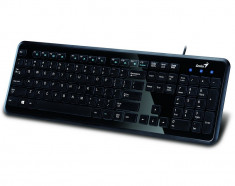 Tastatura Genius SlimStar i250, USB, neagra foto