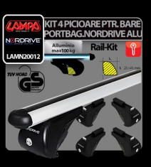 Kit 4 picioare pt. bare portbagaj aluminiu Nordrive Rail-Kit Alu - CRD-LAMN20012 foto