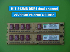 Memorie RAM PC DDR1 512MB (2x256MB) PC3200 400MHz KINGMAX foto
