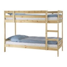Pat supraetajat pentru copii Ikea MYDAL + doua Saltele foto