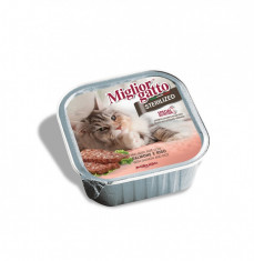 MigliorGatto - Pateu cu somon si orez pentru pisici sterilizate - 100 gr foto