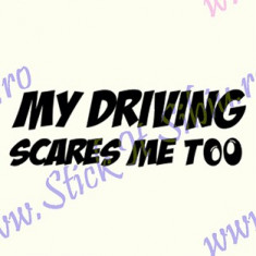 My driving scares me too_Tuning Auto_Cod: CST-502_Dim: 15 cm. x 4.9 cm. foto