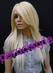 peruca par blond 80% par natural 20% termorezistent REDUCERE ! foto