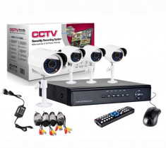 Kit Sistem supraveghere CCTV DVR 4 camere exterior Garan?ie 2 ani + Factura foto