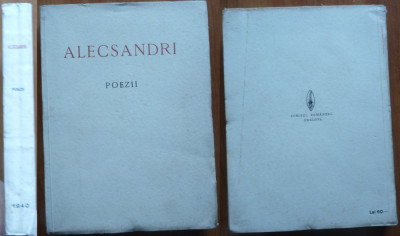 Vasile Alecsandri , Poezii , 1940 , editie omagiala , cu ilustratii de Demian foto
