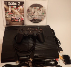 Consola Sony Playstation3 SuperSlim impecabil complet+Joc BluRay PS3 Auto WRC2 foto