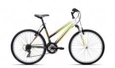 Bicicleta dama CTM Stefi 2.0, 2016, cadru 16&amp;quot;, negru / verde Cod Produs: 037.52 foto