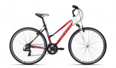 Bicicleta dama CTM Maxima 2.0, 2016, cadru 18&amp;quot;, negru / rosu Cod Produs: 037.91 foto