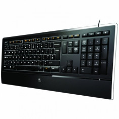 Tastatura Logitech K740 , Multimedia , Design Slim , Iluminare LED , USB , Negru foto