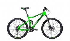 Biciclete Full Suspension CTM Revox, 2016, cadru SM, verde mat reflectorizant / negru Cod Produs: 035.19 foto