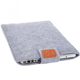 Husa de protectie din pasla pt laptop Apple MacBook Air / Pro / Retina 15&quot; inch, Gri