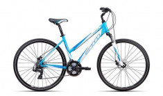 Bicicleta dama CTM Maxima 3.0, 2016, cadru 16&amp;quot;, albastru deschis / alb Cod Produs: 037.82 foto