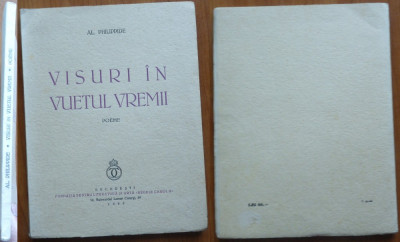 Al. Philippide , Visuri in vuetul vremii ; Poeme , 1939 , ed. 1 cu ex libris foto