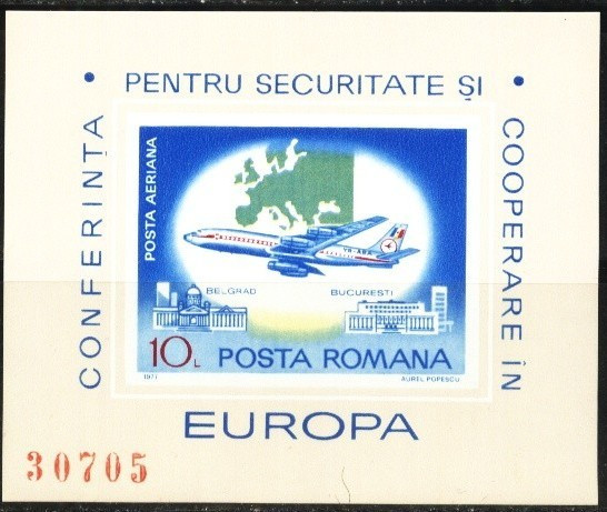 Romania 1977 - CONFERINTA PENTRU SECURITATE, colita NDT NESTAMPILATA, F109