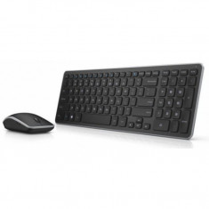 Kit mouse si tastatura Dell KM714 , Fara Fir , USB Receiver , Negru foto