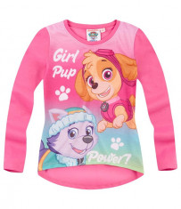 Bluza cu maneca lunga Paw Patrol roz fuchsia foto