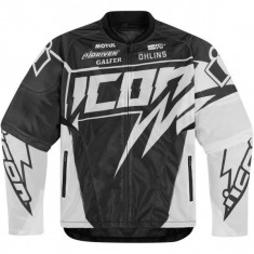 Geaca moto textil Icon Hooligan Spaztyk, alb Cod Produs: 28202967PE foto