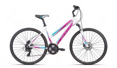 Bicicleta dama CTM Maxima 4.0, 2016, cadru 16&amp;quot;, alb / mov Cod Produs: 037.79 foto