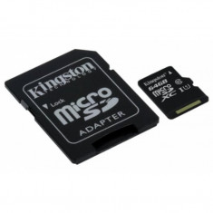 Card de memorie Kingston micro SDHC 64GB Clasa 10 UHS-I U1 adaptor SD foto