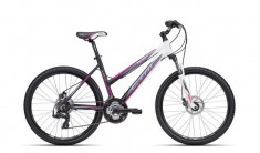 Bicicleta dama CTM Suzzy 2.0, 2016, cadru 18&amp;quot;, negru mat / roz Cod Produs: 037.45 foto