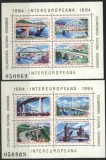 Romania 1984 - EUROPA CEPT PODURI, 2 blocuri nestampilate, T14