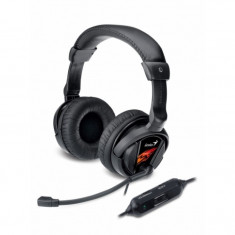 Casti audio Genius HS-G500V , 3.5 mm Jack si USB , Peste cap , Gaming , Negru foto