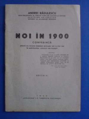 Noi in 1900 (1940) / Andrei Radulescu / R7P3S foto