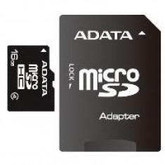 Card de memorie AData Micro SDHC 16 GB Clasa 4 adaptor SD foto
