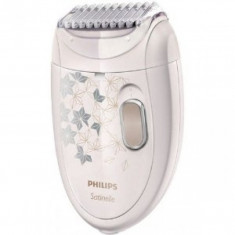 Epilator Philips Satinelle, Discuri metalice, 20 Puncte de prindere, 2 Viteze, Cap de ras, Alb foto